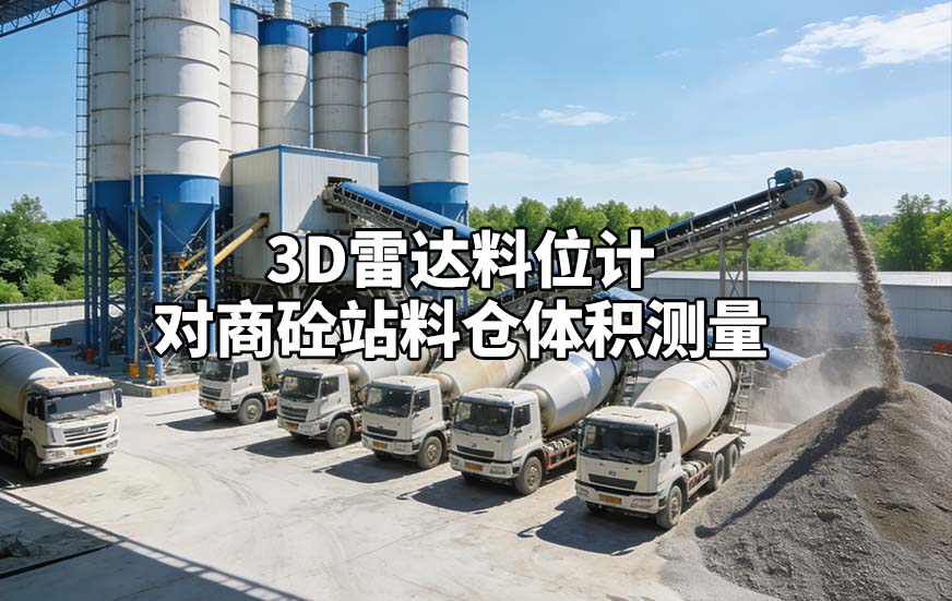 3D雷達(dá)料位計如何對商砼站料倉體積測量